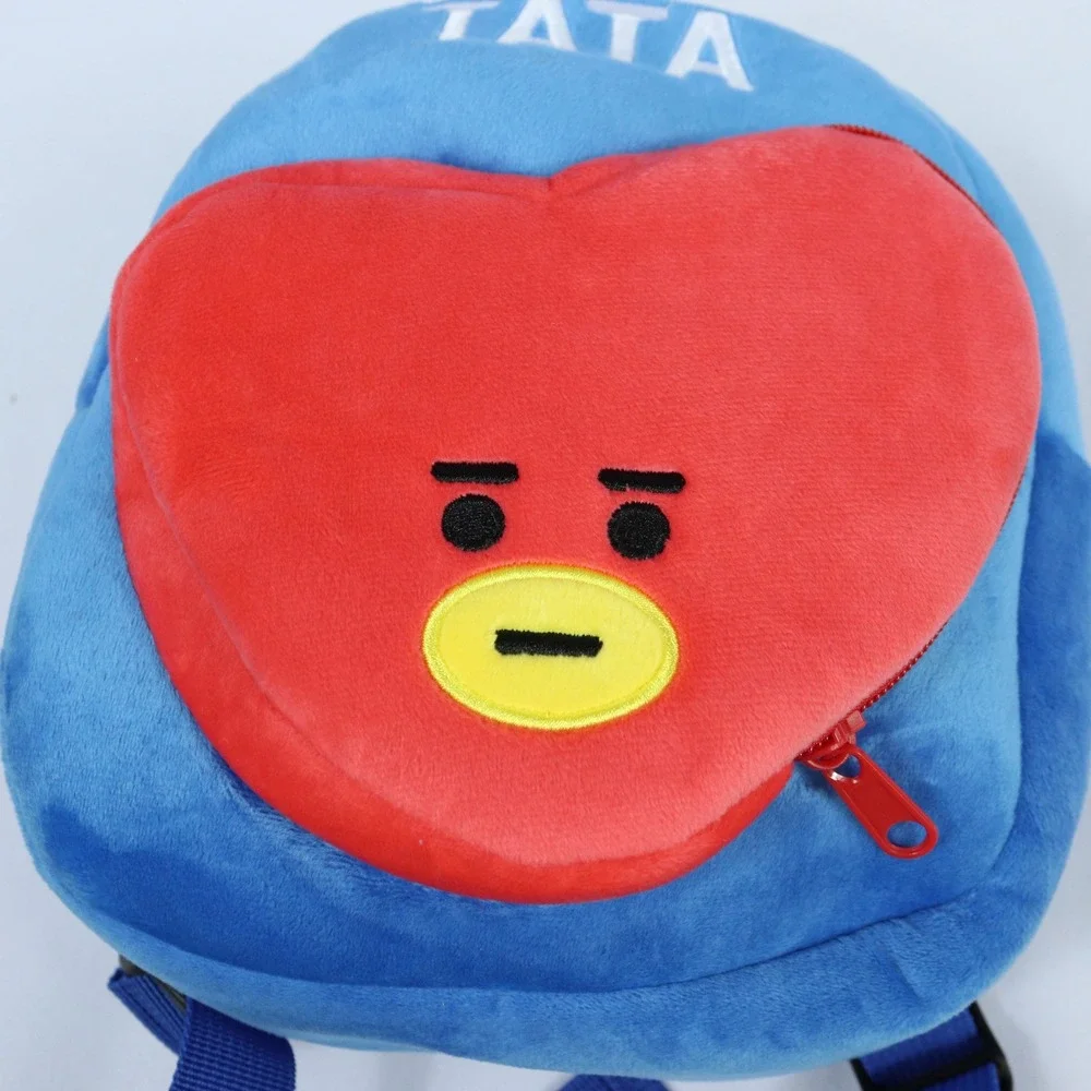 BT21 Tata Plush Backpack Bag Blue Red Heart Character Bag BTS Line Friends